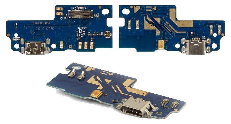 

Нижняя плата Xiaomi Mi Max с разъемом зарядки и микрофоном