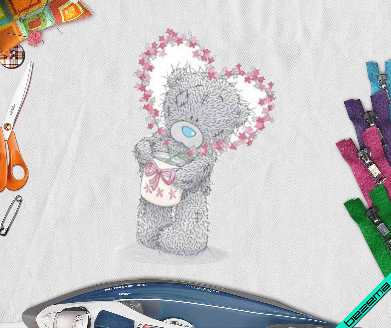 

Рисунки на кофты Teddy Bear [Свой размер и материалы в ассортименте] Мелкий, 5