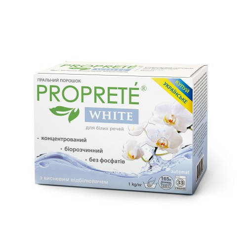 

Бесфосфатный стиральный порошок Proprete White 1кг