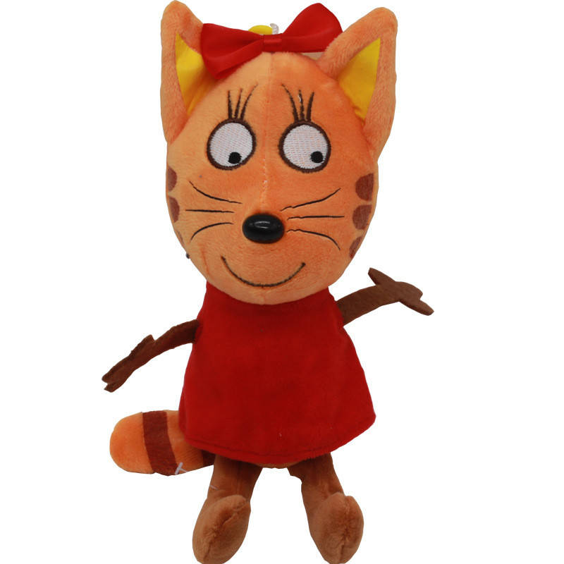 

Мягкая игрушка Сонечко кошечка Карамелька 17 см, Красный