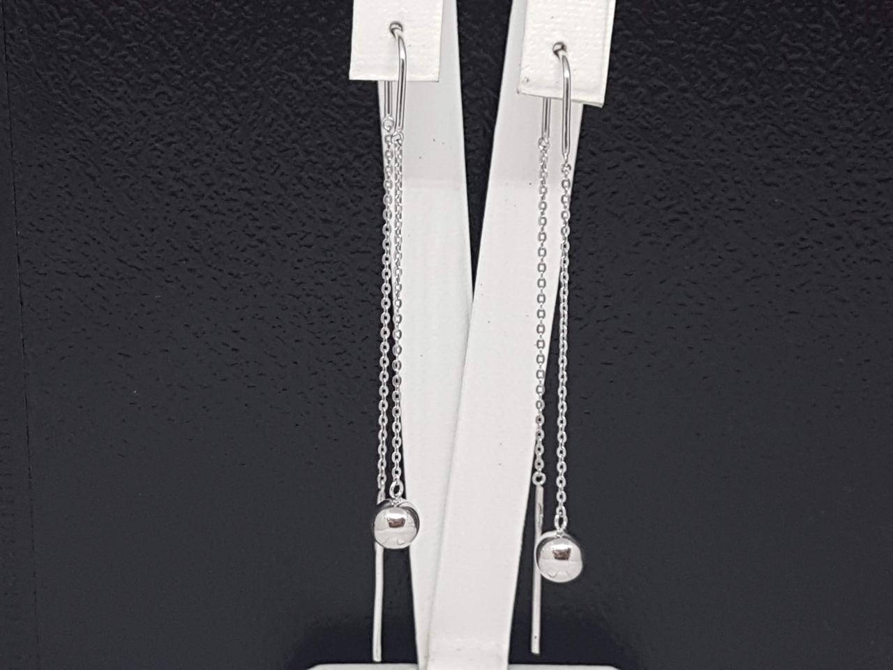 

Серебряные серьги-протяжки. 580056С