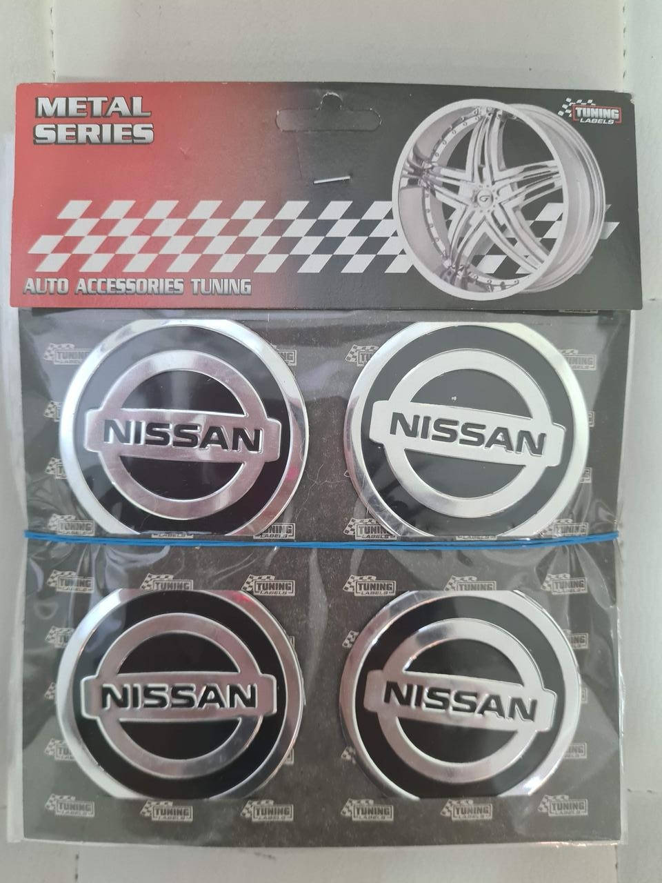 

Наклейки на колпачки, заглушки, наклейки на диски 60 мм Nissan Ниссан, Черный