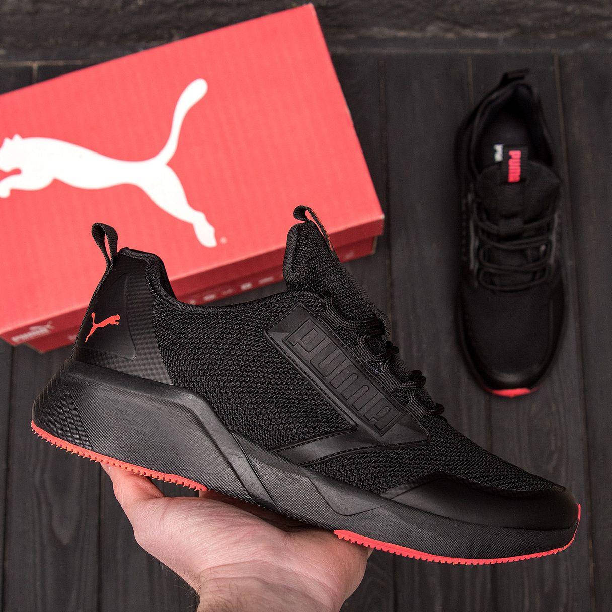 

Летние мужские черные кроссовки 46, Черный