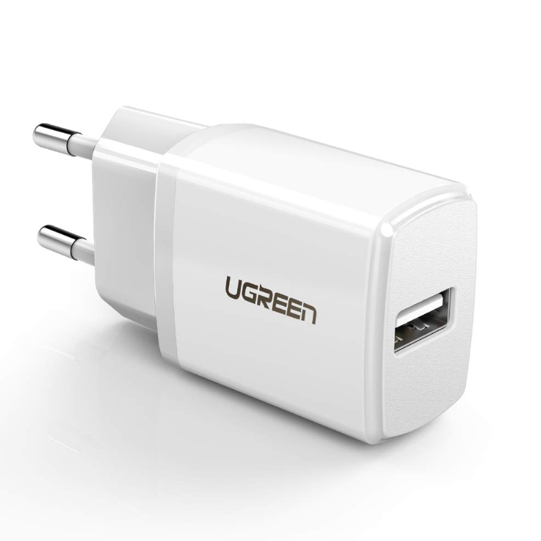 

Сетевое зарядное устройство Ugreen 2.1А компактный блок питания (белый)