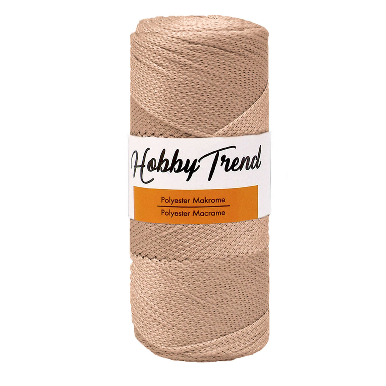 

Полипропиленовый шнур Макраме Hobby Trend. Бежевый. 200г, 230м, 2-3 мм