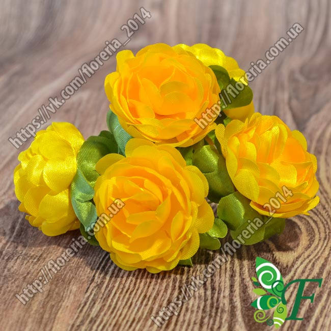 

Букетик пион пышный желтый БМ-пионПыш-7