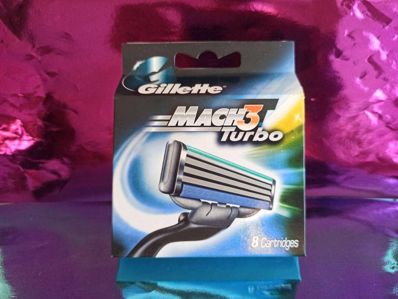 

Gillette Mach3 Turbo 8 шт. в упаковке сменные кассеты для бритья