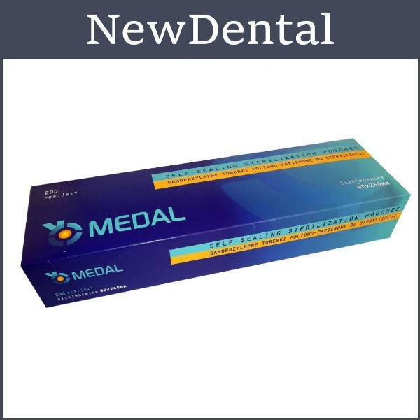 

Пакеты для стерилизации инструментов М 90 х260 мм 200 шт/уп MEDAL