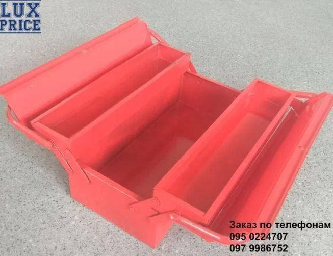 

Ящик для инструментов металлический 450 мм, 3 секции INTERTOOL HT-5043