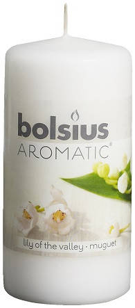 

Свеча ароматическая ландыш Bolsius 6х12 см 60/120-12, Белый