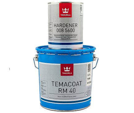 

Эмаль эпоксидная TIKKURILA TEMACOAT RM40 химстойкая, TVH-белый, 2,2+0.6л