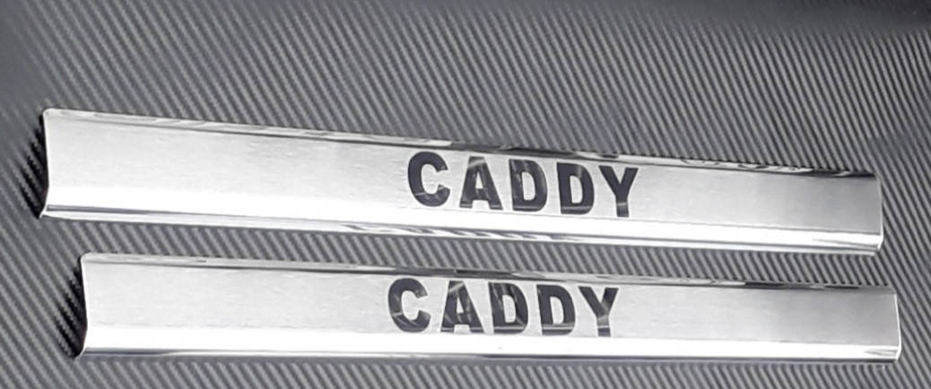 

Накладки на пороги Volkswagen Caddy (2004-2009) нержавейка,2шт
