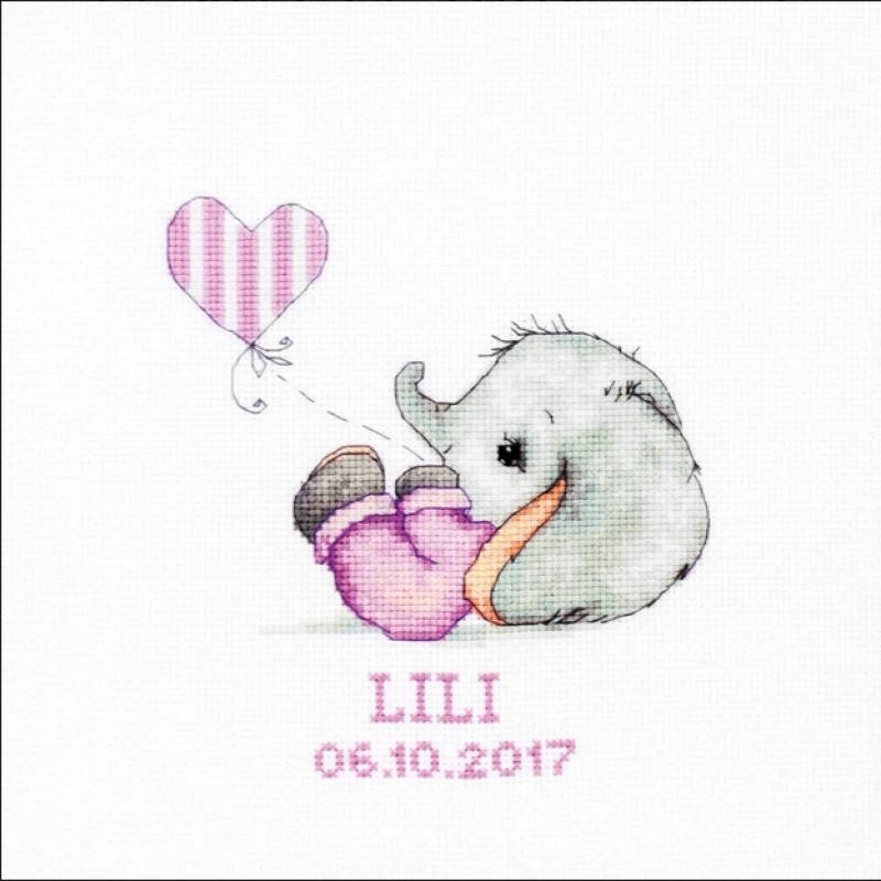 

Наборы для вышивания крестом Luca S Детское Baby girl Метрика
