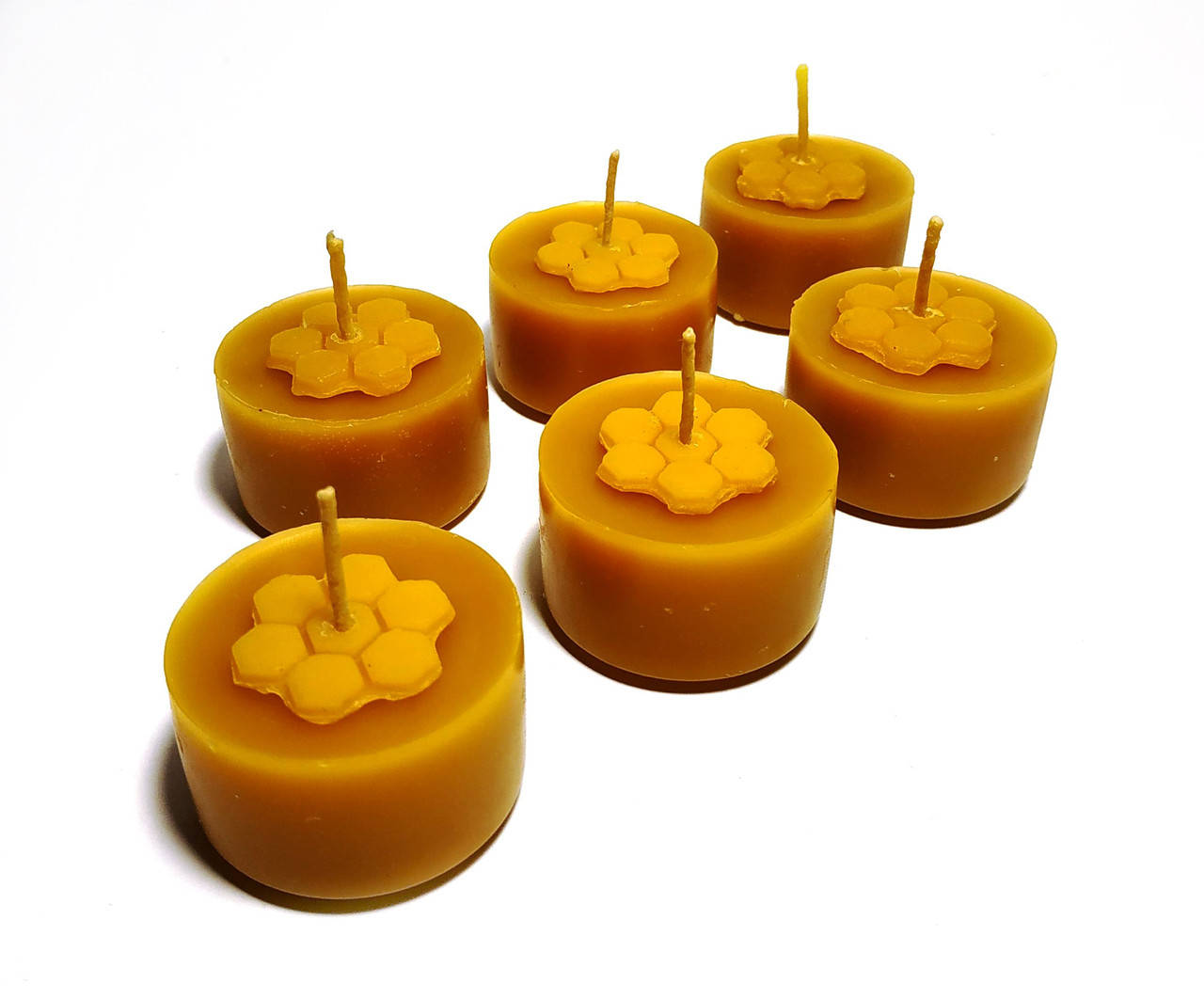 

Чайные свечи из пчелиного воска Tea Lights Candles без гильзы, Желтый