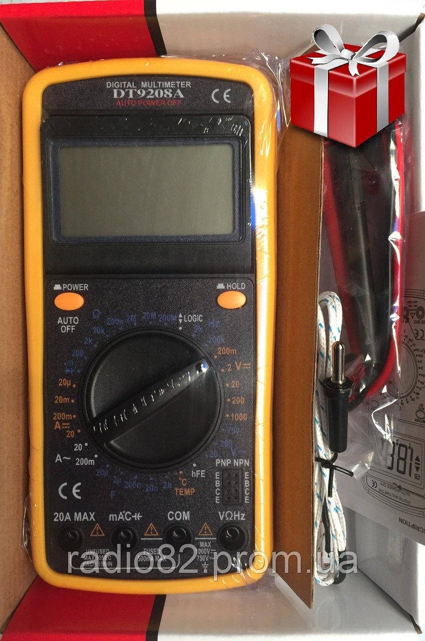 

Мультиметр цифровой с температурой и частотой оригинал DT9208A