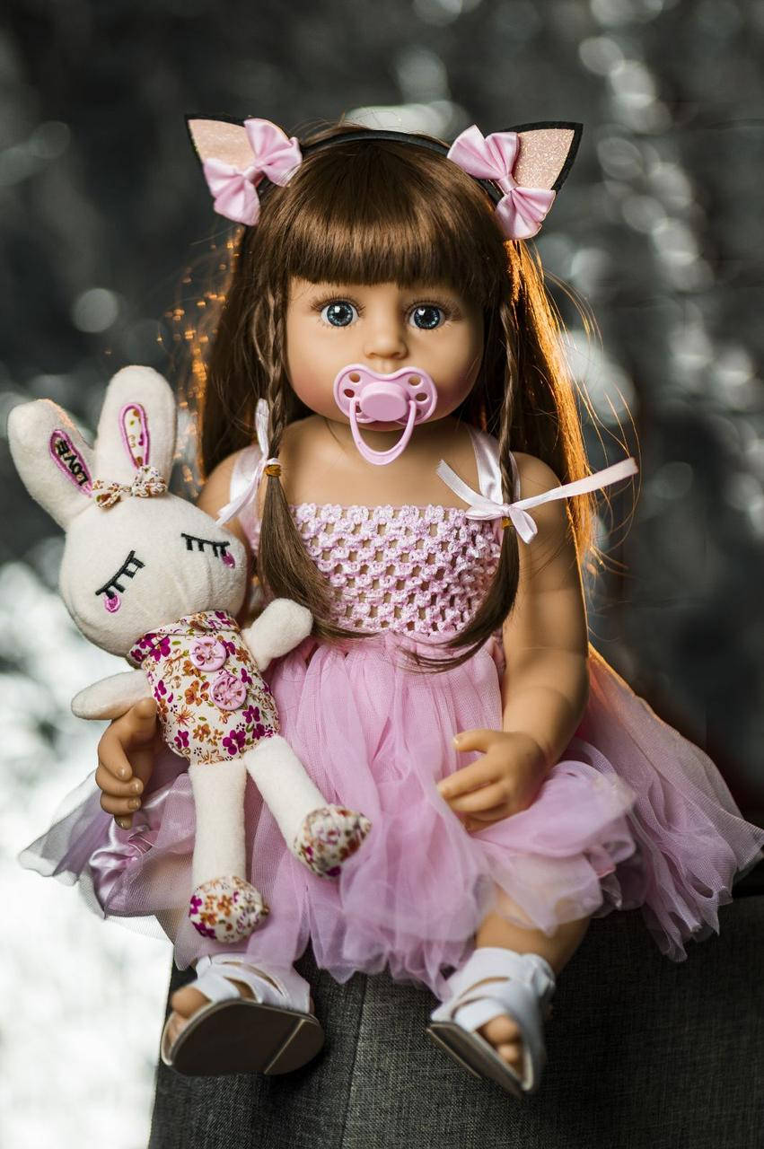 

Кукла Реборн 55 см ушки силиконовая NPK DOLL