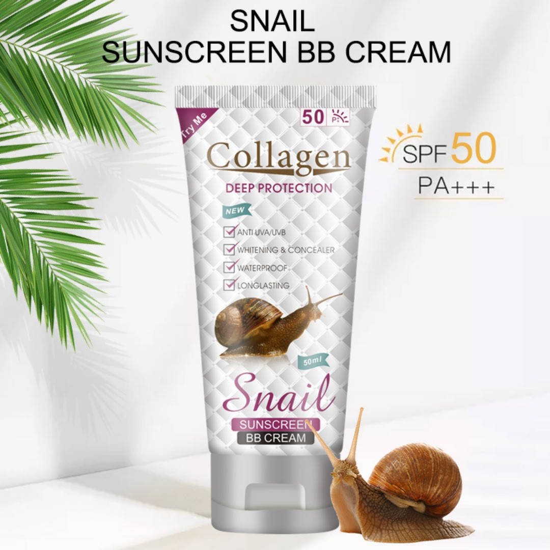 

Солнцезащитный ВВ крем для лица Collagen Snail SPF-50+++