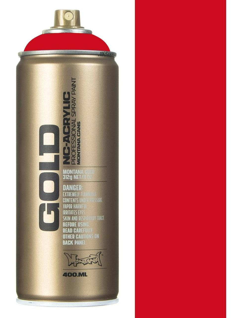 

Аэрозольная краска Montana Gold S3000 Шокирующий красный (Shock Red) 400 мл