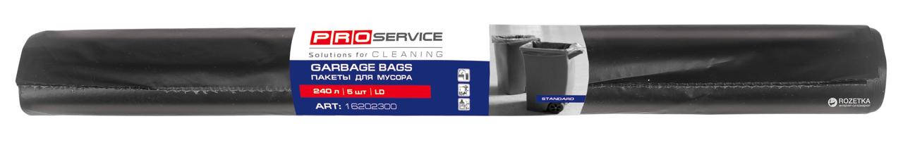

Пакеты для мусора PRO Standard, LD, 240л/5шт, черные