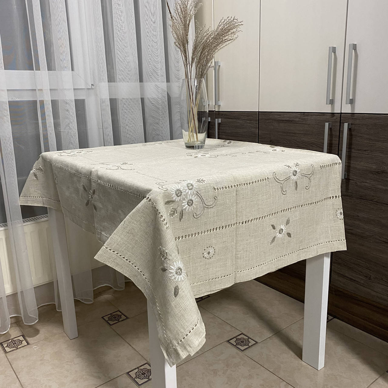 

Скатерть из льна натуральная (130 см х 180 см), Разные цвета