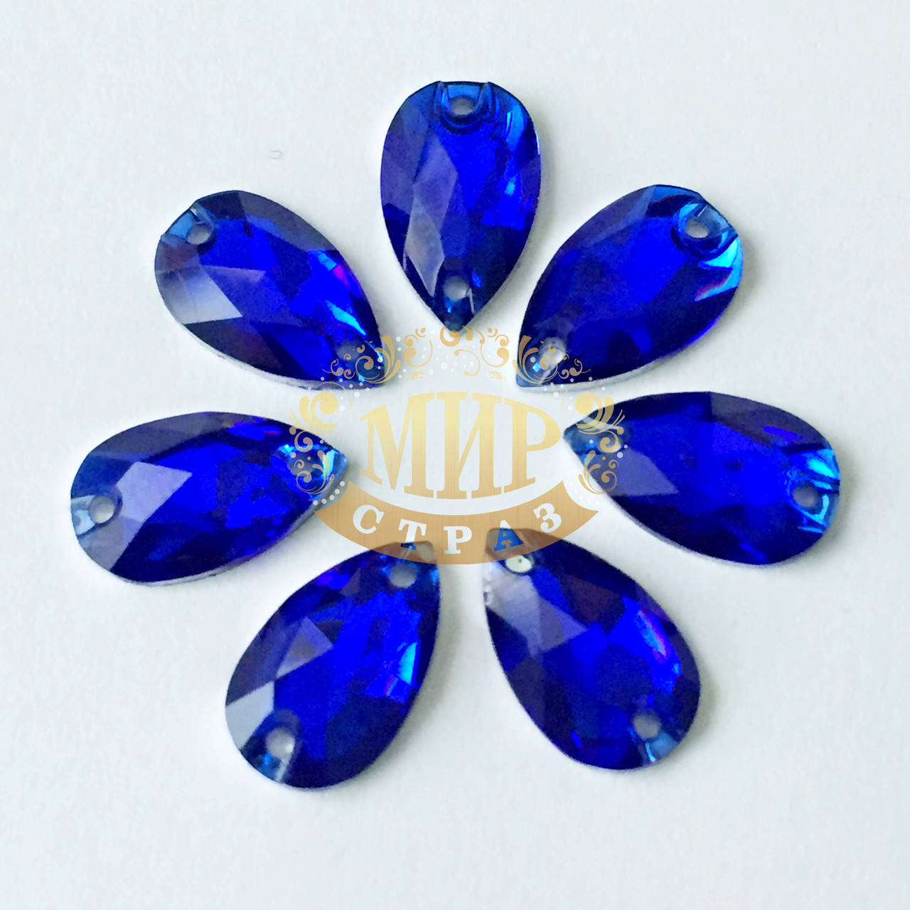 

Пришивная капля (синтет. стекло), цвет Sapphire, 7х12мм*1шт