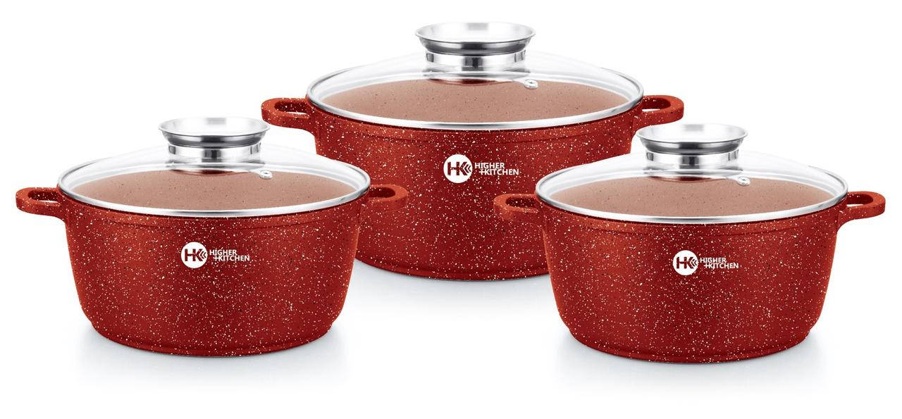 

Набор кастрюль с мраморным покрытием 6 предметов Top Kitchen TK00021 кастрюли 3 шт (2,1л, 4,2л, 5,7л)