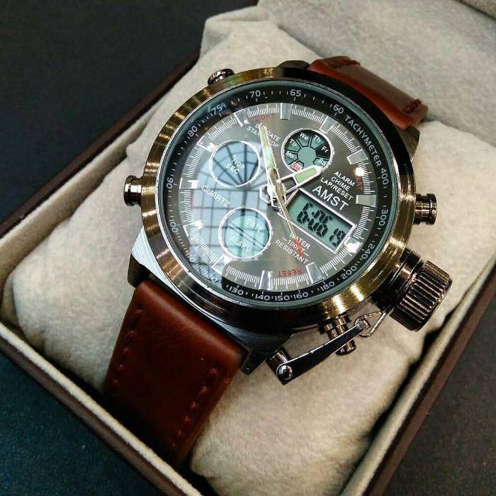 

AMST Мужские спортивные кварцевые часы AMST Mountain Brown 1233