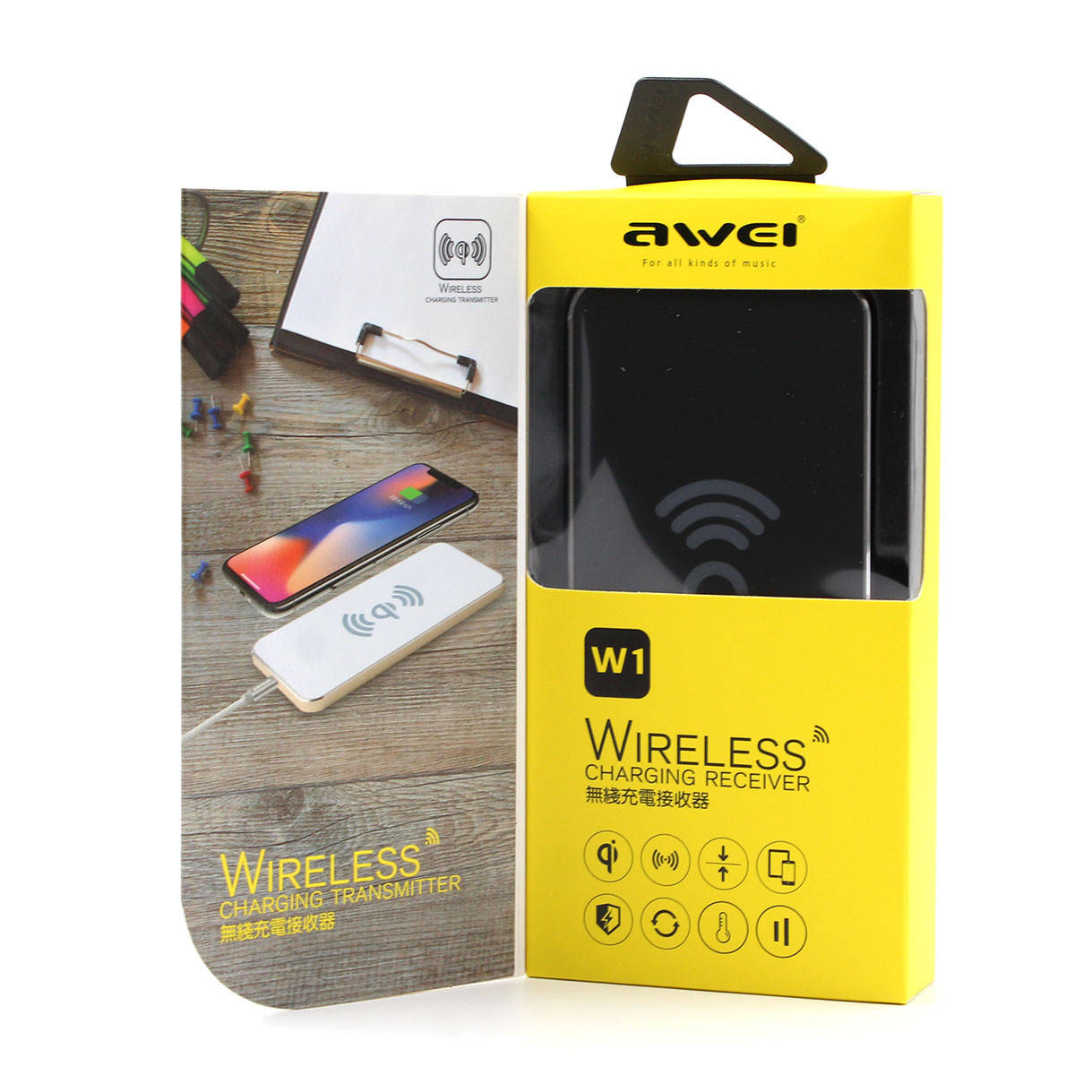 

Мобильная зарядка POWER BANK AWEI W1 + WIRELESS CHARGE 1000 mAh