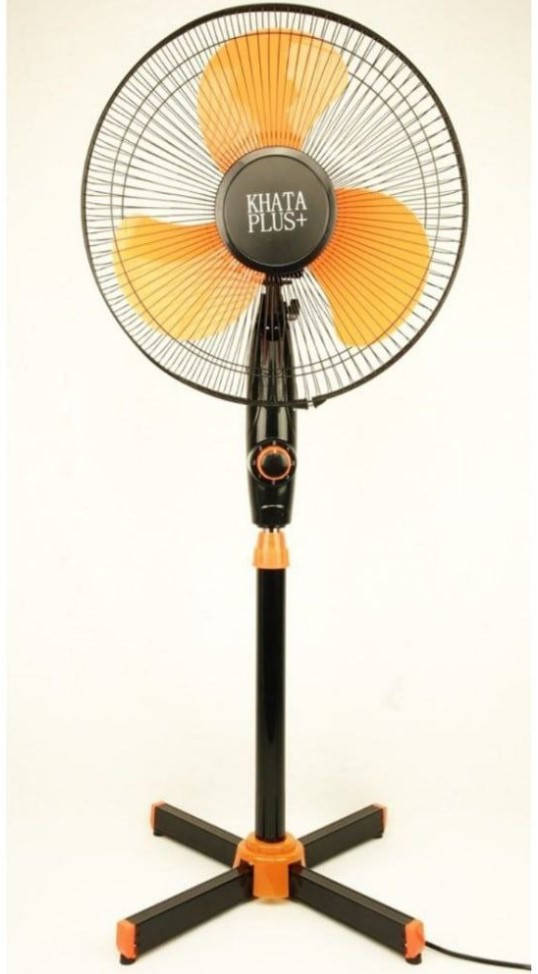 

ВЕНТИЛЯТОР напольный 130 см . 3 лопасти 40 см , Khata plus (черный с оранжевым)