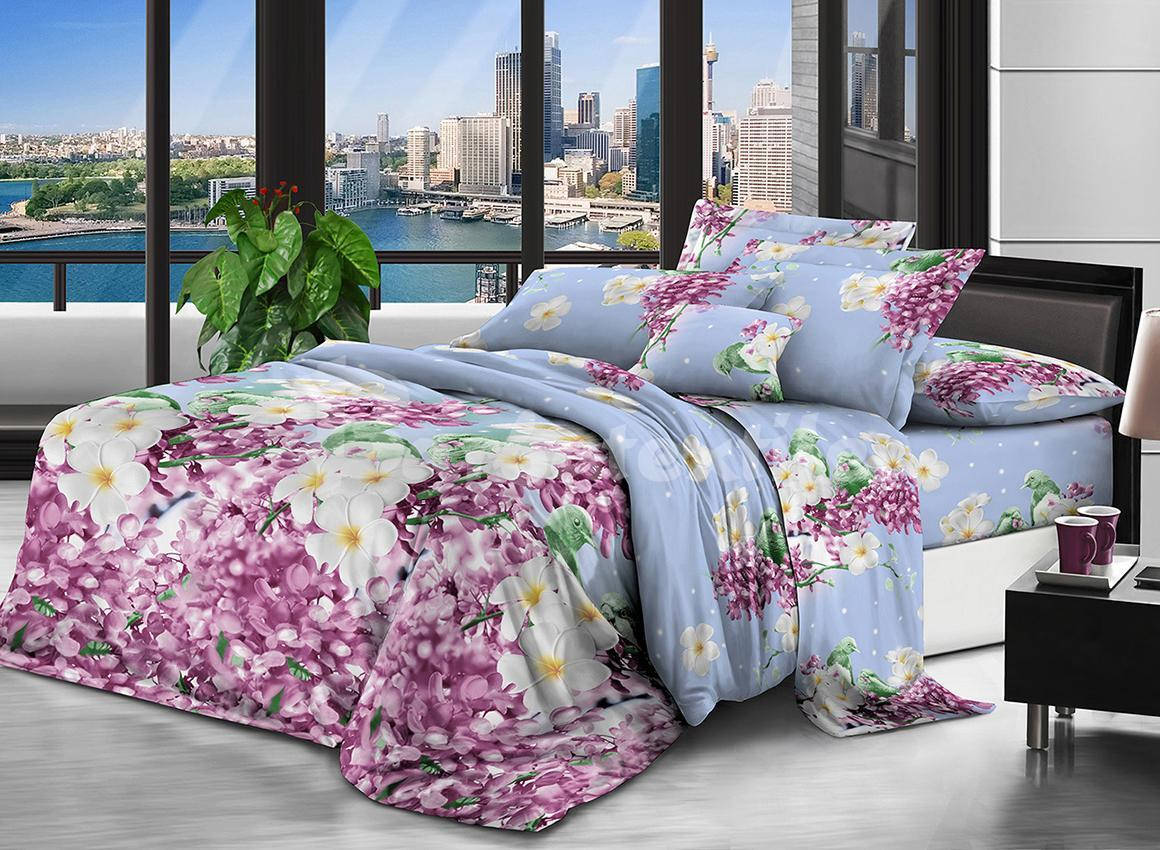 

Сирень - Бязь 3D - Двухспальный комплект