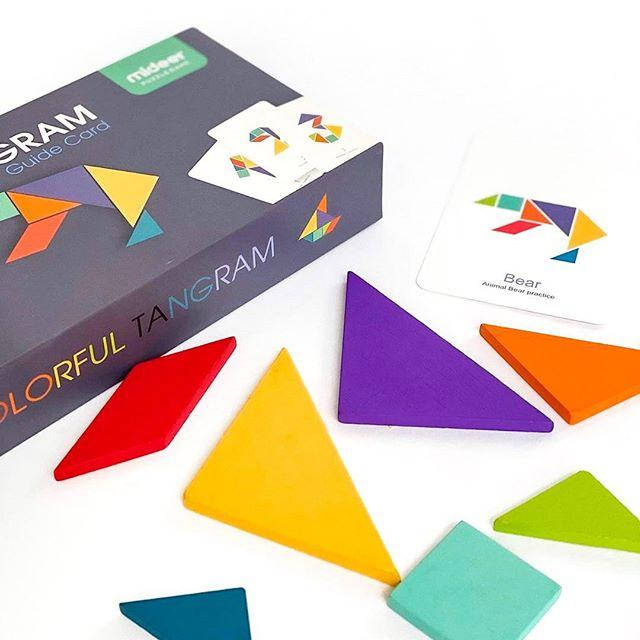 

Деревяный танграм Mideer Мидер, Разные цвета