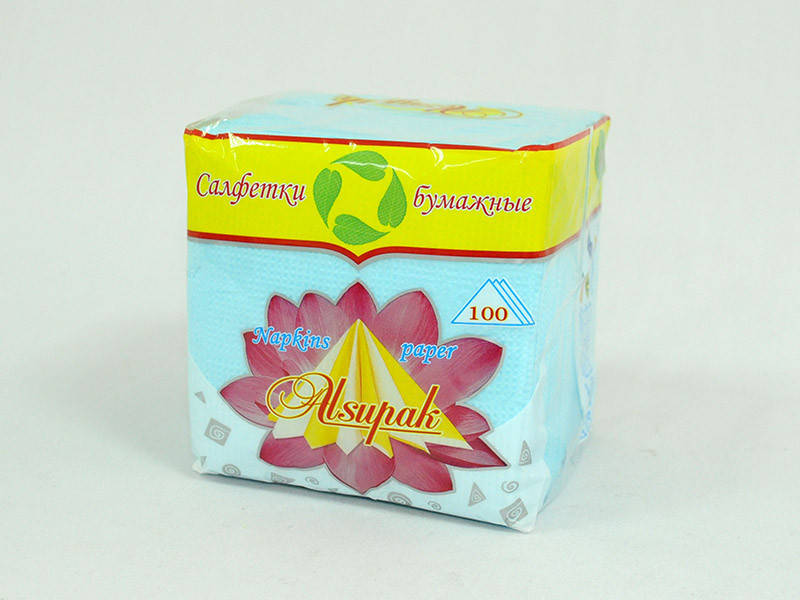 

Серветка "100" Алсупак /32 блакитна