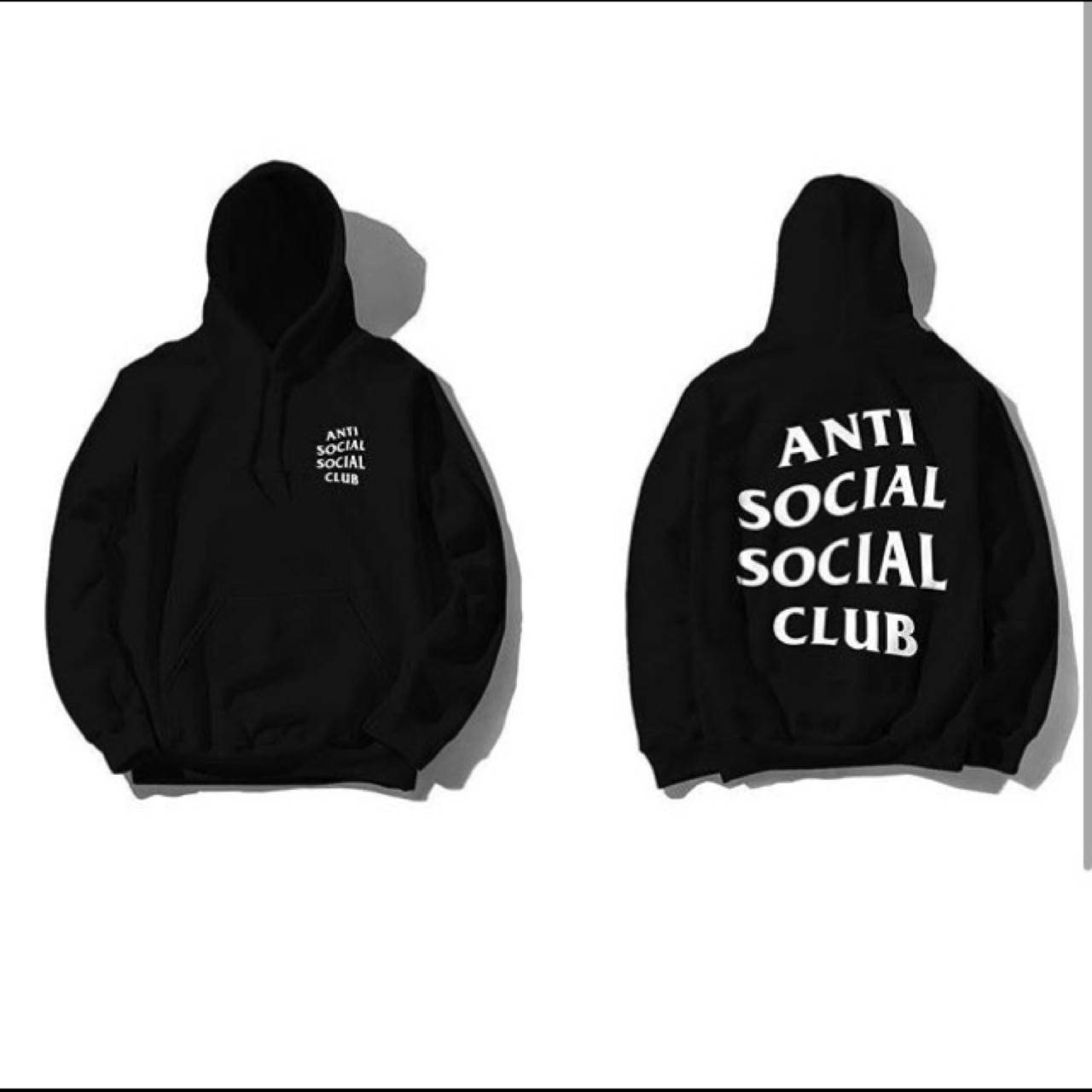 

Кофта зимняя anti social social club черно-белая / худи зимняя на флисе | ЛЮКС, Черный