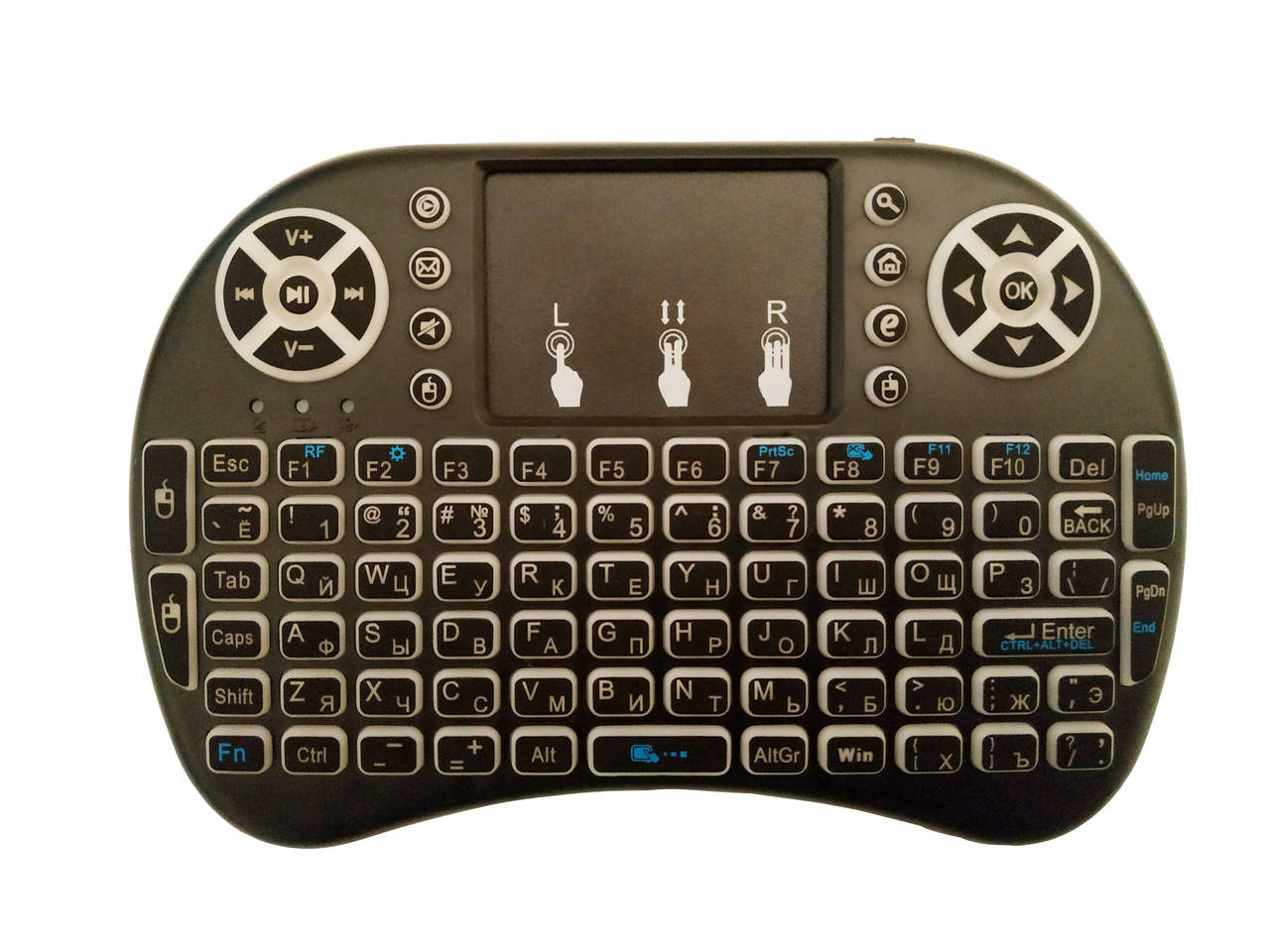 

Беспроводная клавиатура KEYBOARD wireless MWK08/i8 с подсветкой, Черный