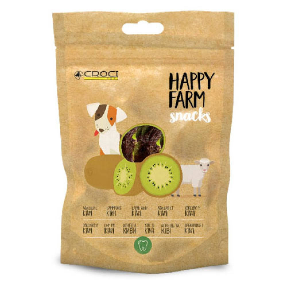 

Лакомство для собак снеки киви с ягненком Croci Happy Fafm Snacks 80 г