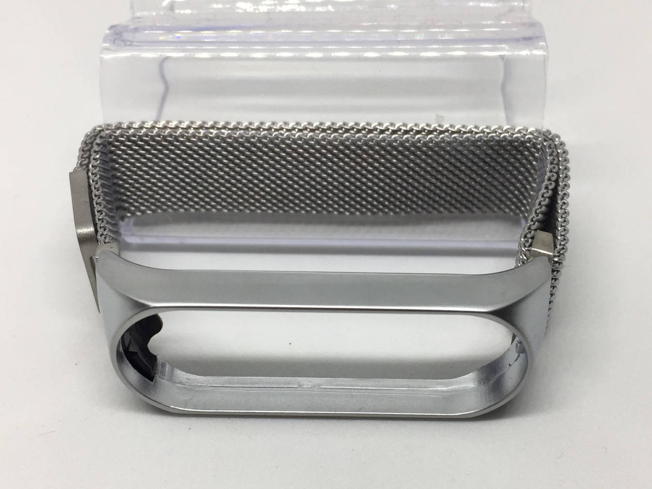 

Металлический ремешок на магните для xiaomi mi band 3 ми бенд 4 серебро