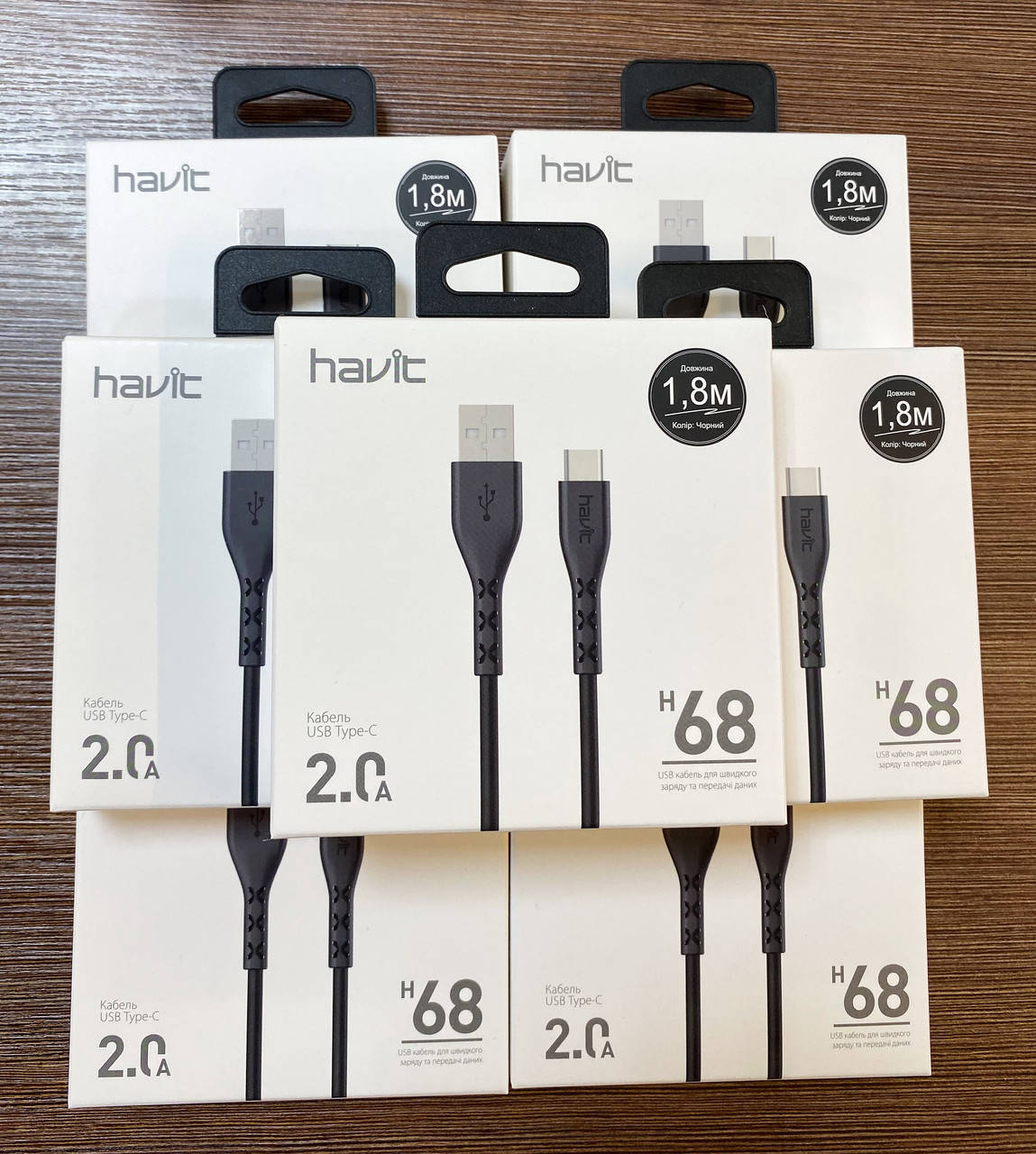 

Кабель HAVIT H68 USB Type-C черного цвета, Черный