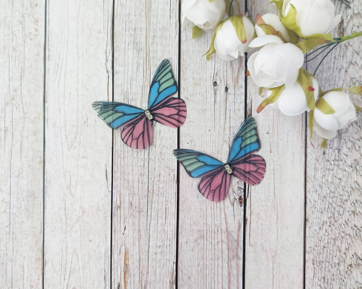 

Бабочки шифоновые двухслойные. 2 шт