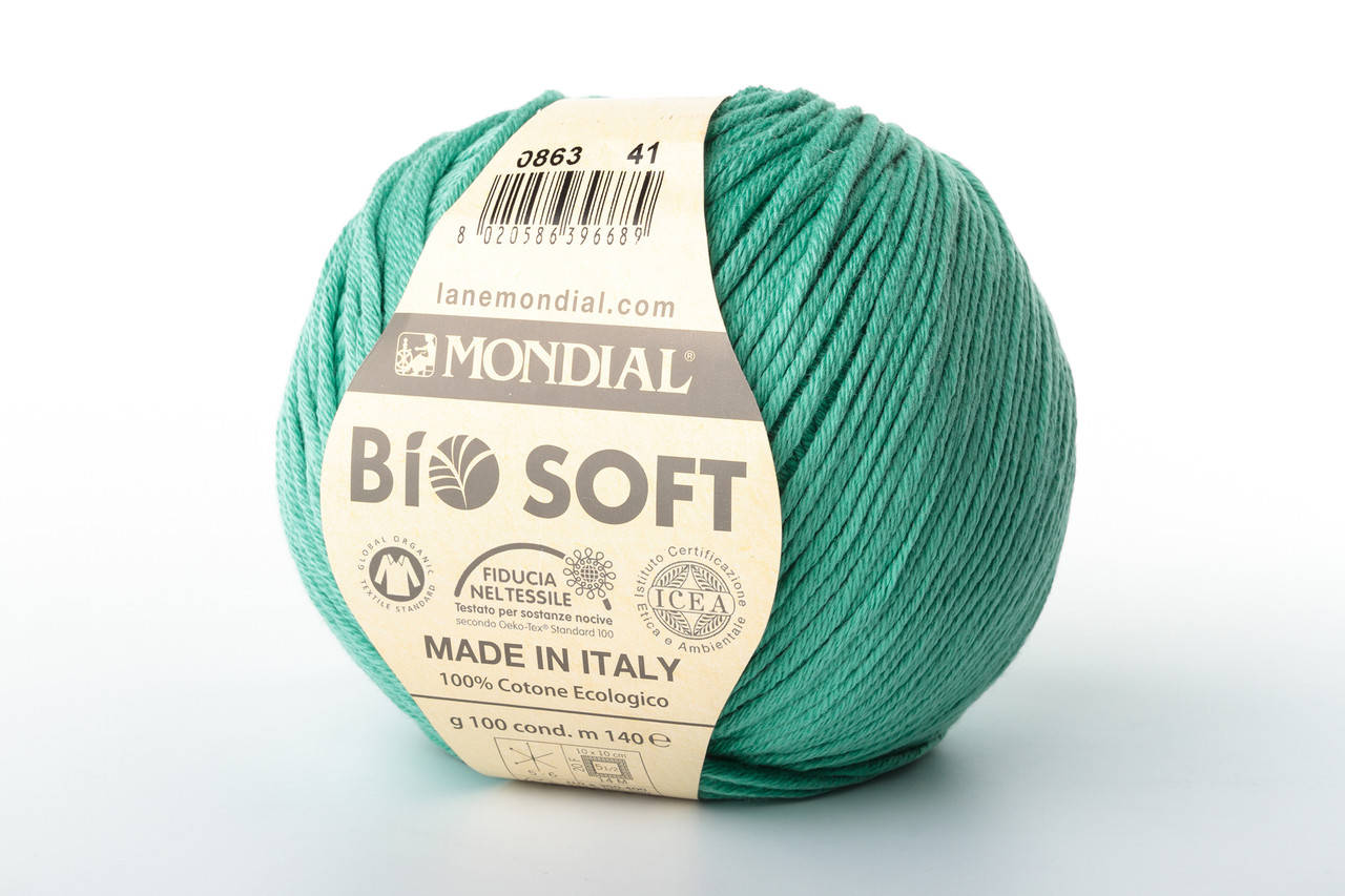 

Пряжа Mondial Bio Soft 0863 салат