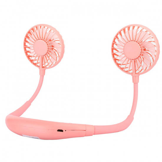 

Портативный мини вентилятор на шею Neck fan — Pink спортивный