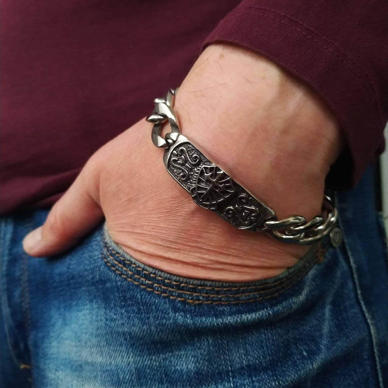 

Браслет мужской из стали Steel Wide. р.21