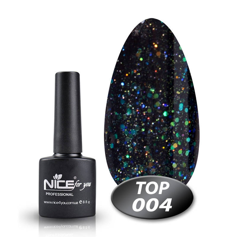 

Топ с глиттером 004 Nice for you зеленый с синим 8,5 мл