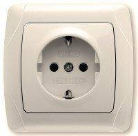 

Viko carmen (крем) Розетка с заземлением