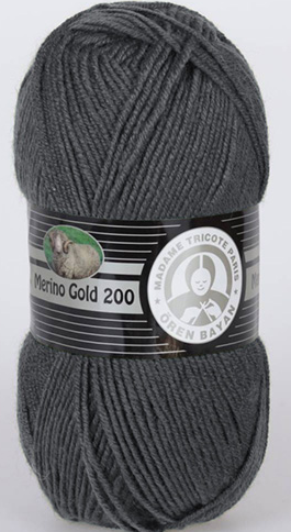 

Пряжа Merino gold 200-008, Серый