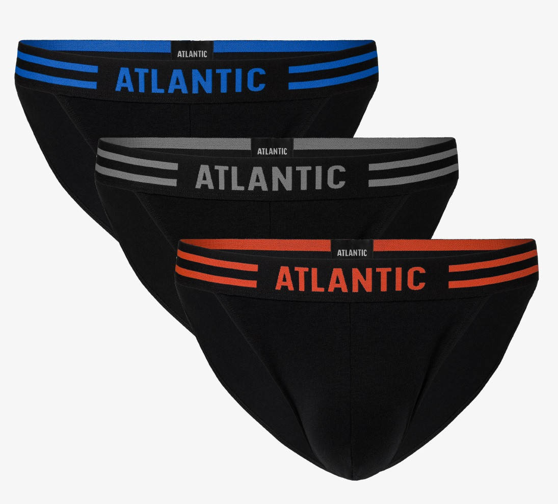 

Трусы танга мужские ATLANTIC 3MP-103 , за 3 шт, хлопок L черный