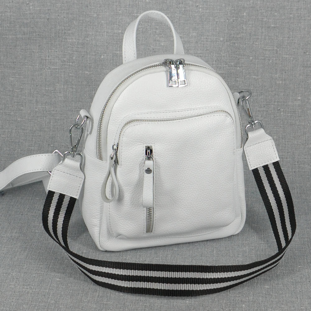 

Рюкзак-сумка женский из натуральной кожи Белый