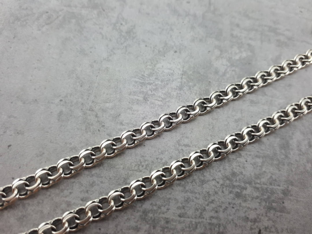 

Серебряная цепочка Бисмарк (плоский, 60 см)
