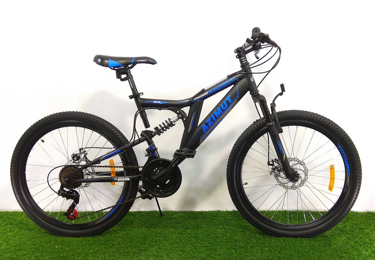 

Велосипед AZIMUT Blackmount 26 D серо-красный Черно-синий