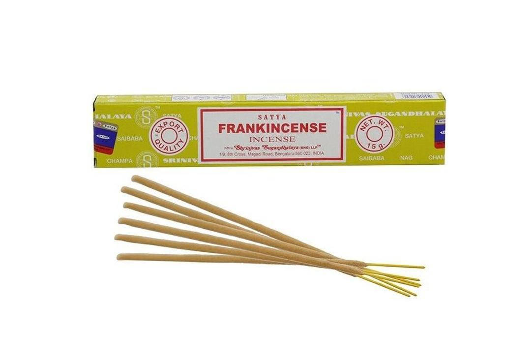 

Ароматические палочки ЛАДАН (FRANKINCENSE, SATYA), 15 грамм - пыльцевые благовония из Индии