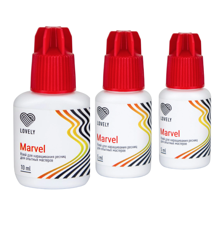 

Клей для наращивания ресниц Lovely "Marvel", 5мл , 10мл 1 сек . 10, Черный